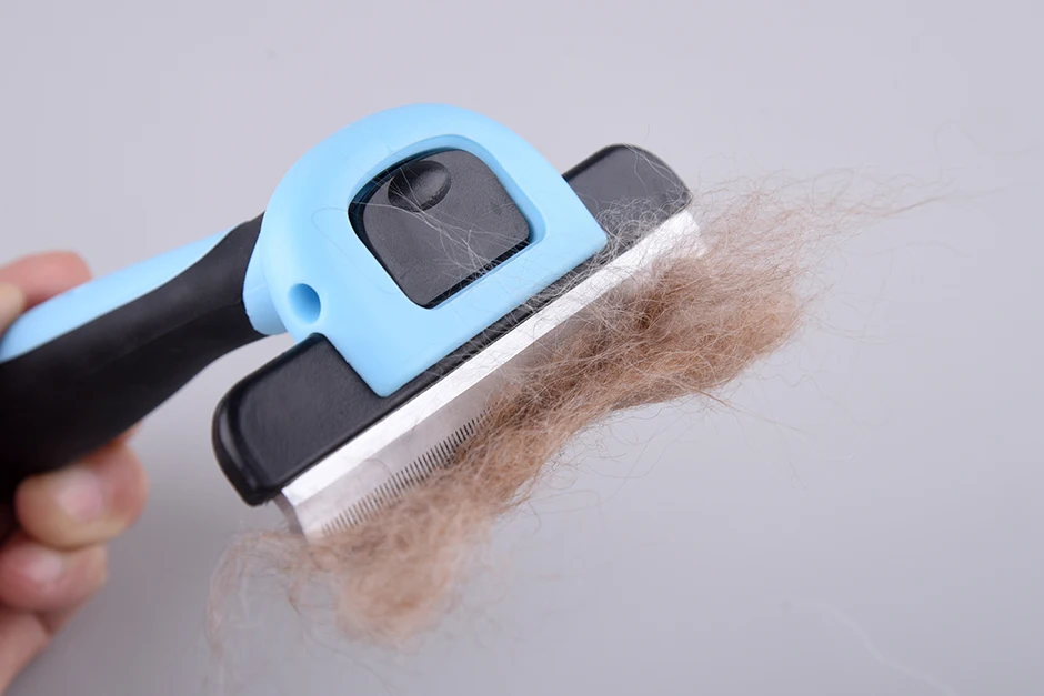 Щетка для удаления волос, расческа для кошек, собак, Deshedding, слайкер, обрезка, для домашних животных, мех, скребок, истончение, инструменты для ухода, лезвие из нержавеющей стали