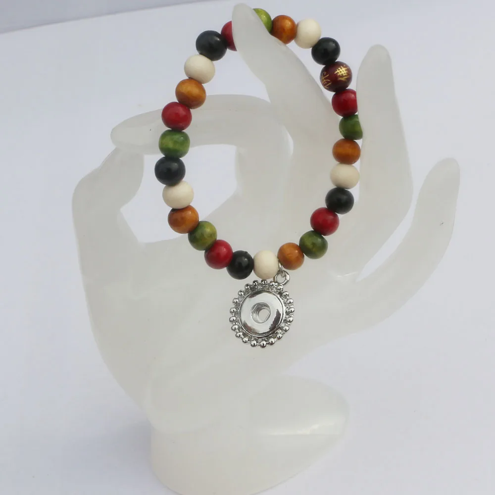 1 шт. цветные деревянные браслеты в буддистском стиле с бусинами молитва 18 мм