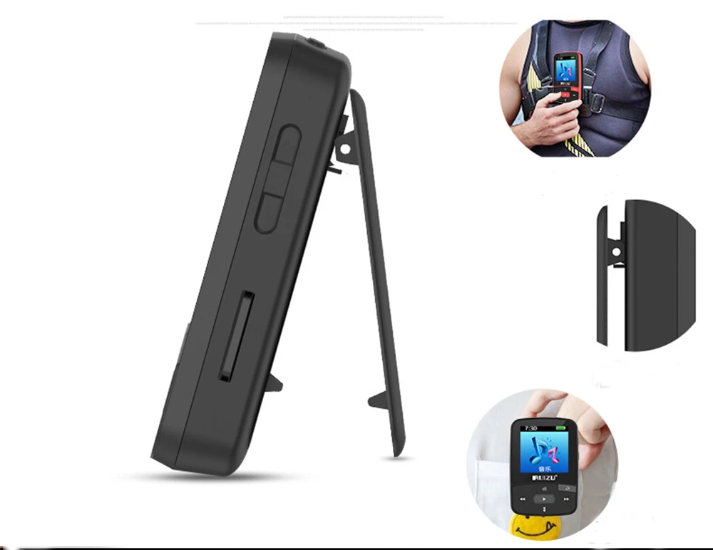 Спортивный Аудио Мини Bluetooth Mp3 плеер, музыкальный аудио Mp 3 Mp-3 с радио цифровым Hi-Fi экраном Fm Flac Usb 8 Гб без потерь