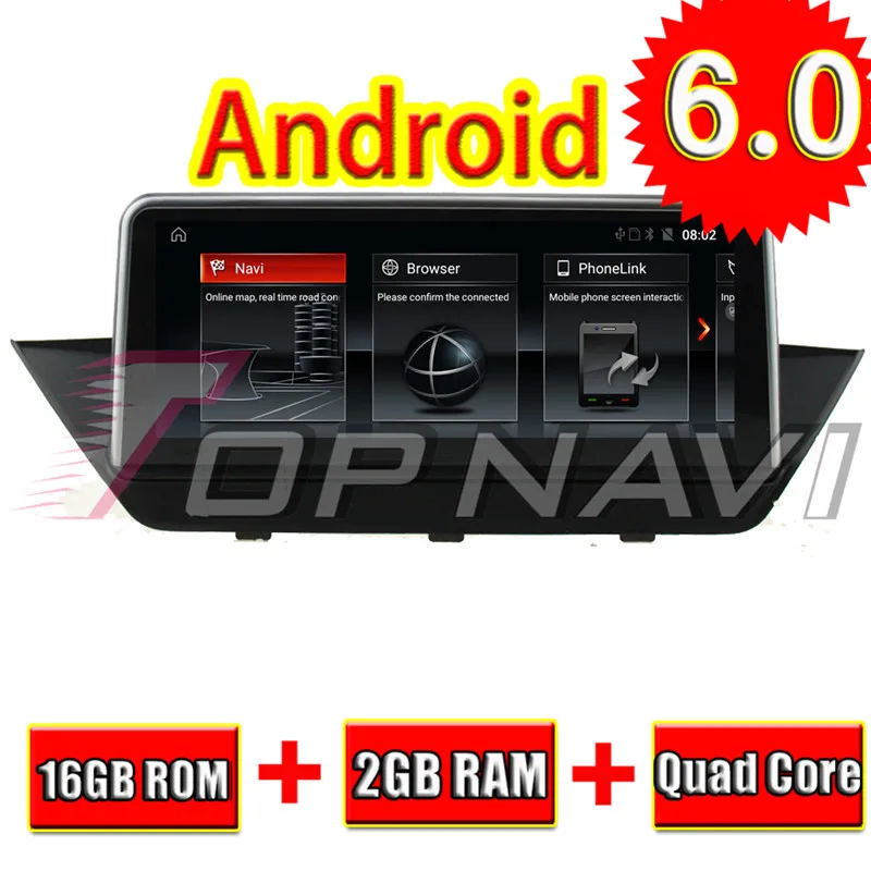 Topnavi Android 6 0 автомобильный радиоприемник с навигацией GPS для BMW X1 Series E84 2009-2015 F48 NBT