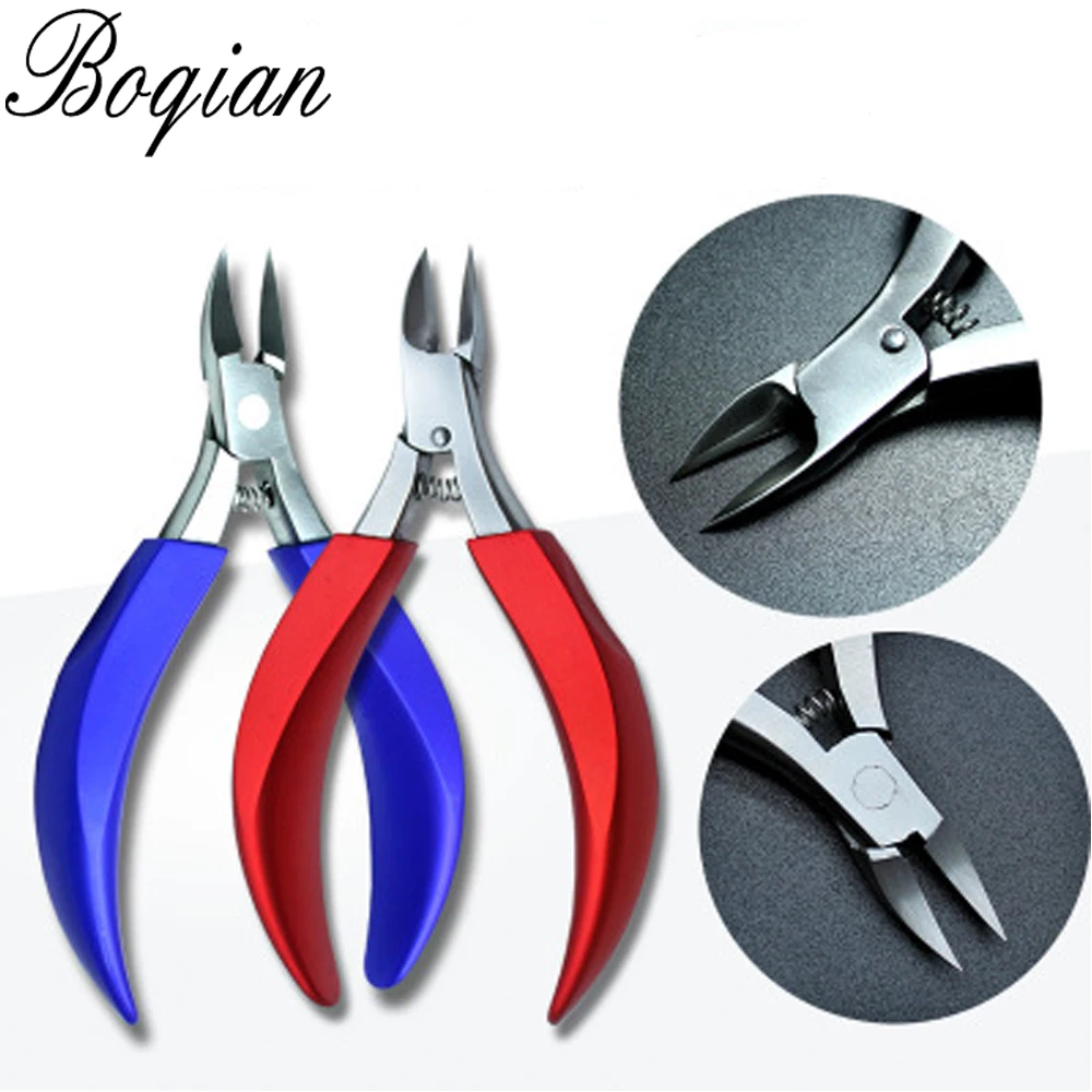 Double Spring Soft Rubber Handle Fingernail &amp Toenail Cuticle Nipper Trimming Cutter Scissor Plier Nail Clipper | Красота и