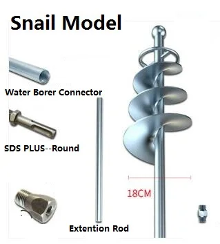 Snail extention-RND Шток для перемешивания раствора, спиральный смеситель, бетонная дрель, высококачественный инструмент для смешивания бетона с SDS головкой для электрического молотка, водяного бура - Цвет: Snail extention-RND