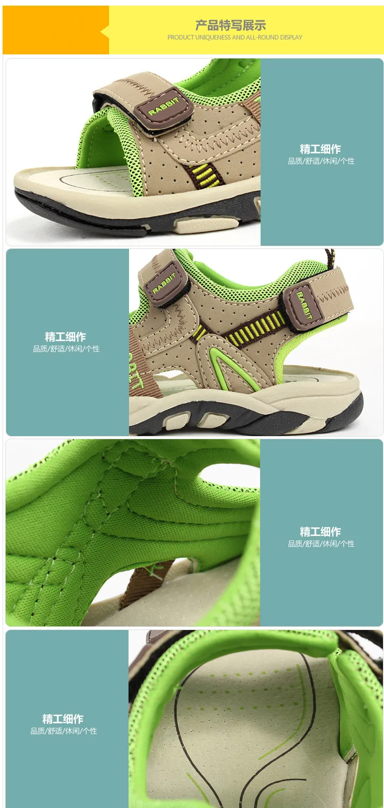 Новые летние детские пляжные сандалии противоскользящая подошва для мальчиков удобные кожаные сандалии с вырезами на плоской подошве детская дышащая обувь