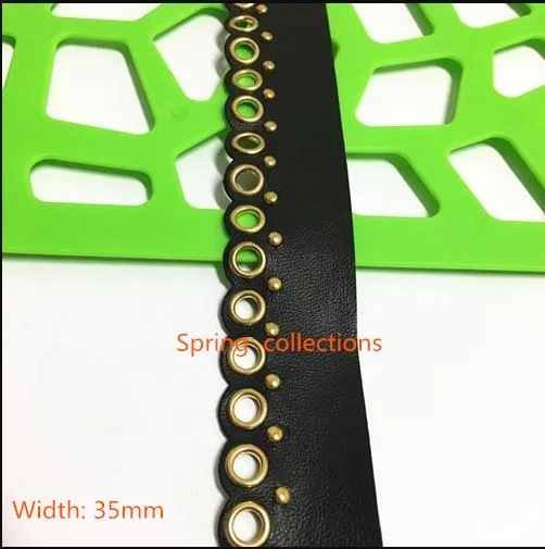 2 ярдов ширина 35 мм искусственная ткань с круглыми петельками для одежды лента