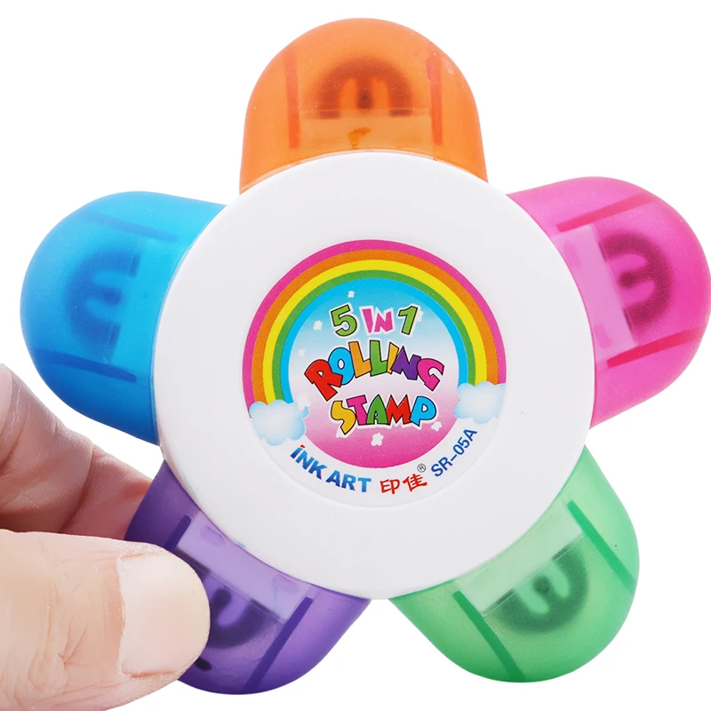 Пластиковые самописные штампы для рисования игрушки детей цветок Свиток печать