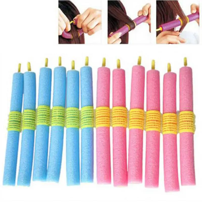 XY Fancy 12 шт. шерсть самослипание волосы бигуди Curl волосы бигуди DIY губка магия волос щипцы для завивки волос плойка Конусная