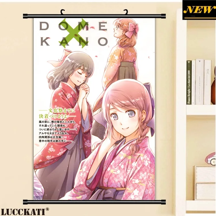 40X60 см домашний na Kanojo задница бюстгальтер грудь держать голый сексуальный лоли комотик мультфильм аниме Настенная картина плакат прокрутки холст живопись - Цвет: N