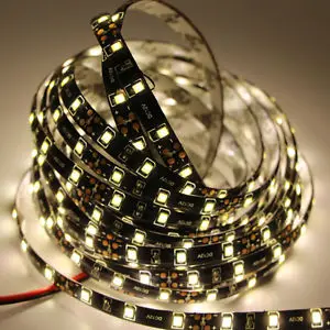 Черная Светодиодная лента водонепроницаемая 5 м 3528 2835 SMD|led ribbon|black pcbstrip light waterproof |