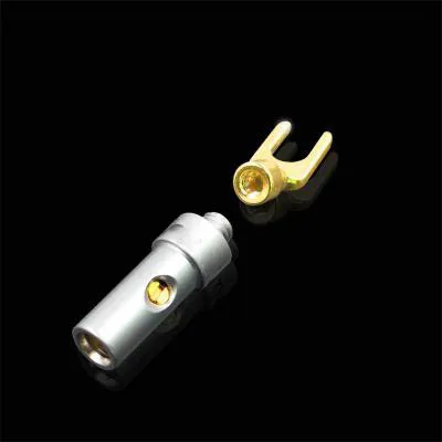 Чистая медь покрытием weld free y plug u разъем акустический Рог плагин|Коннекторы и