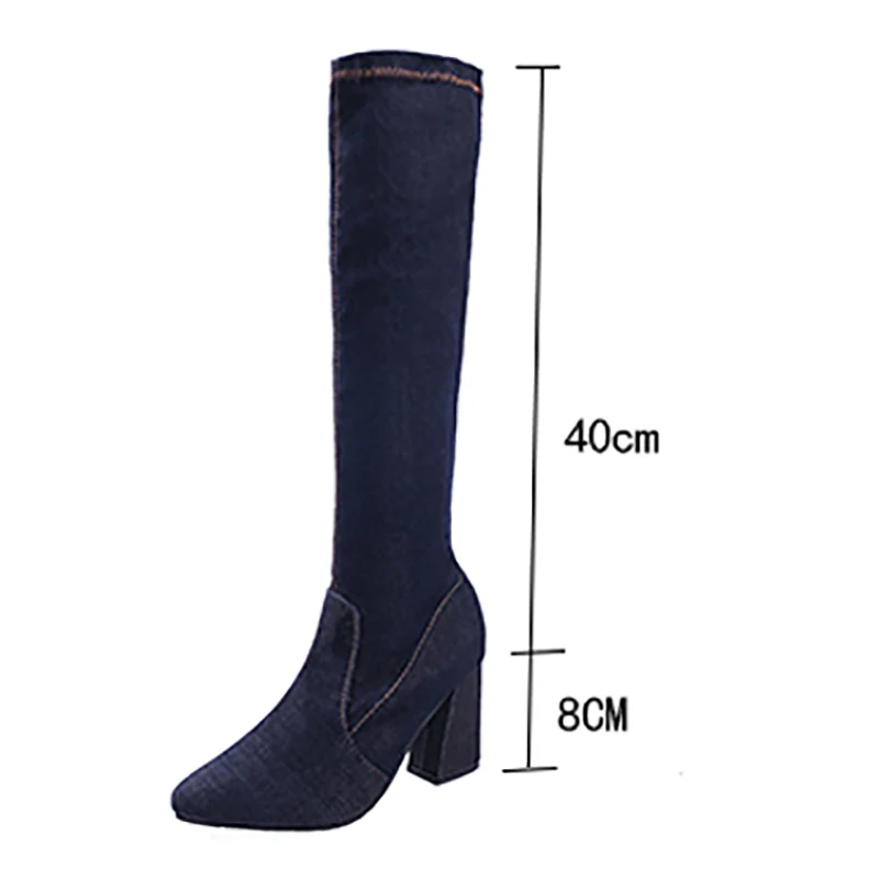 Женские ботфорты на платформе Fujin молнии 8 см с круглым носком квадратном каблуке