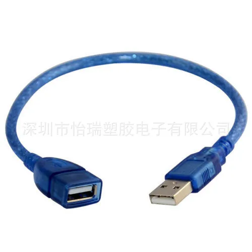 Высокое качество прозрачный синий медный сердечник двойной экранированный