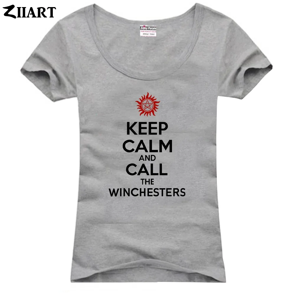 Сверхъестественная парная одежда с надписью KEEP CALM and CALL THE Winchester Женская