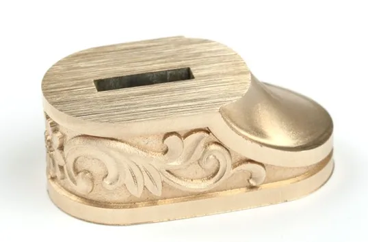 DIY ручка ножа латунный предохранитель CNC резной заказной нож DIY части - Цвет: Carved