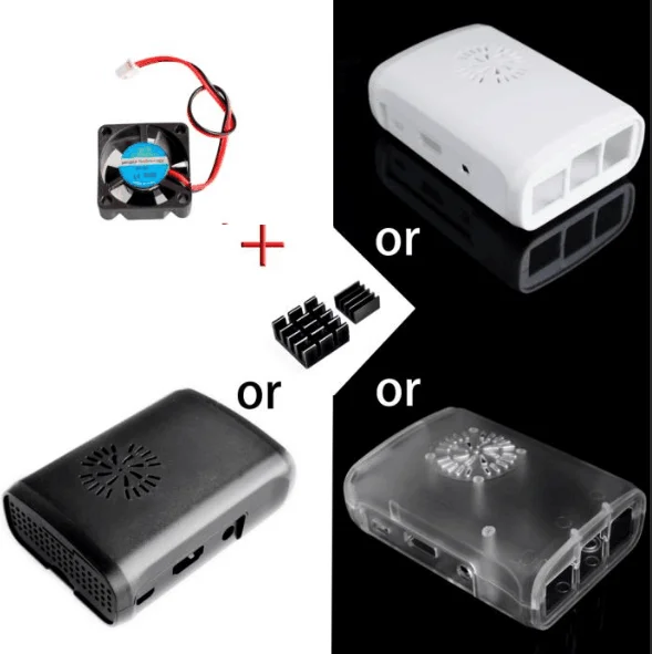 Raspberry Pi 3! Новинка! коробка ABS чехол с модуль вентилятора для 2 и Модель b плюс + шт.