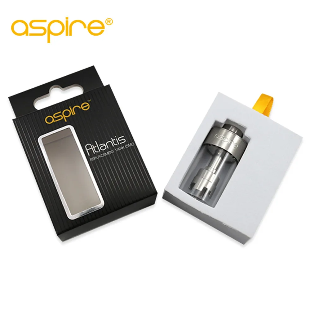 100% Оригинал Aspire Atlantis Замена Бака 5 мл Pyrex Стекло и Нержавеющая сталь бак для Sub ом
