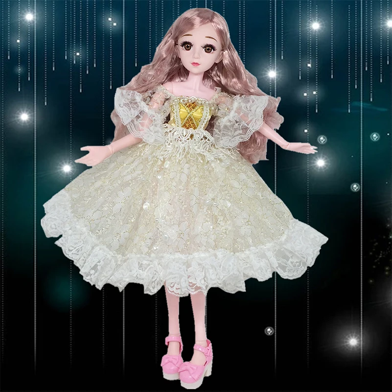 60 см 20 подвижных суставов белая кожа Bjd куклы платье принцессы игрушки для девочек 3D глаза одежда Обувь Аксессуары BJD кукла игрушка для девочек