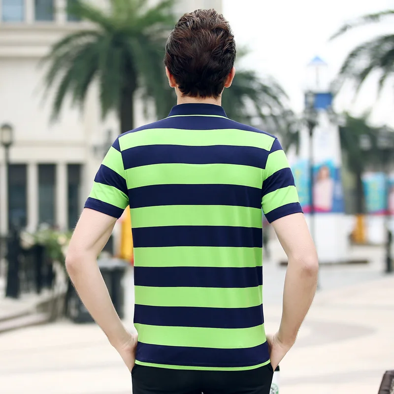 Qualite мужские поло Dete A Manches Courtes Hommes de polo деловые повседневные Raye Coton Chemise рубашка поло, Мужская Marque solide Polo