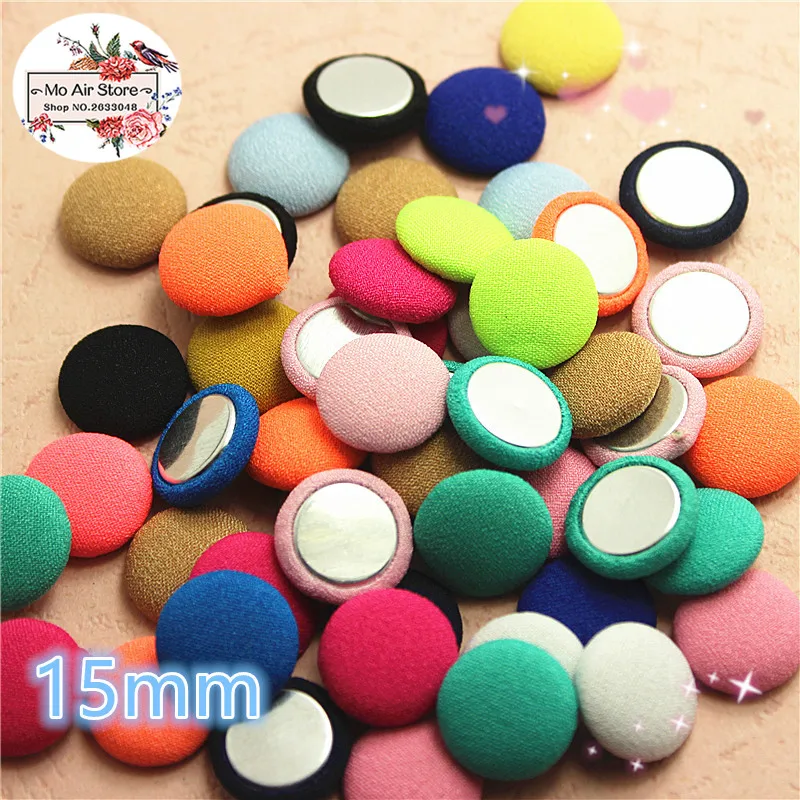 50 шт смешанные цвета с плоской задней тканью покрытые сердечками пуговицы для