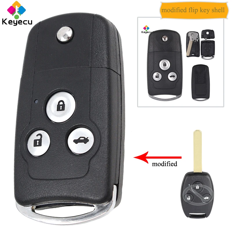 KEYECU сменный откидной складной чехол для автомобильного ключа с дистанционным