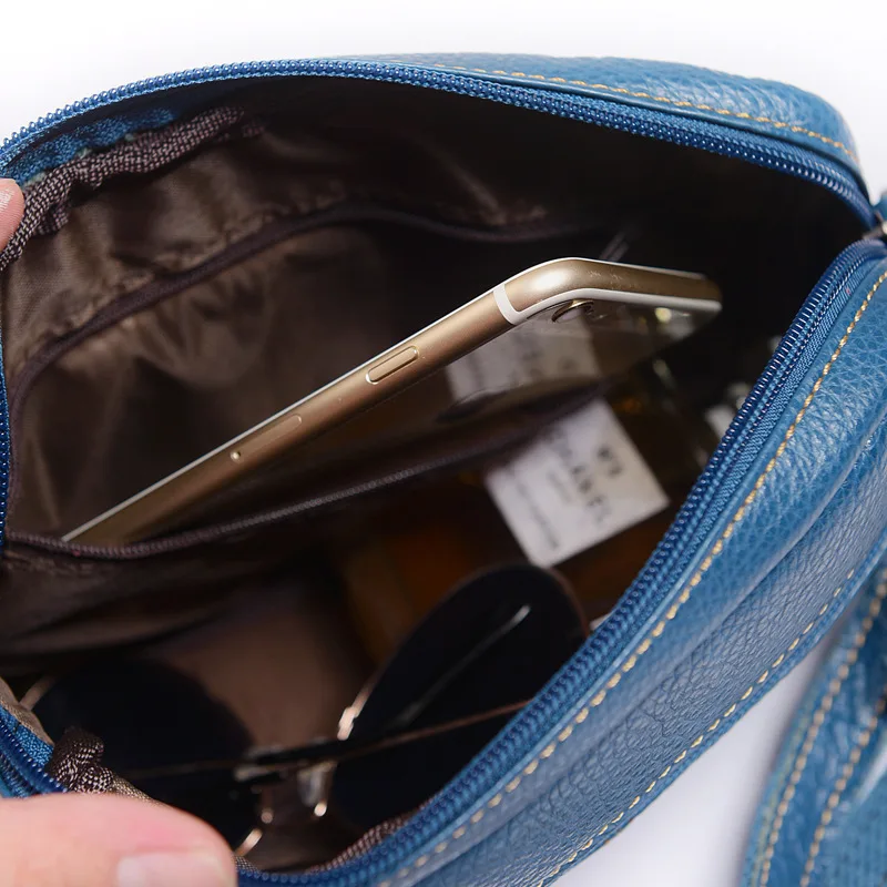 Женская сумка из воловьей кожи маленькая квадратная через плечо женская летняя