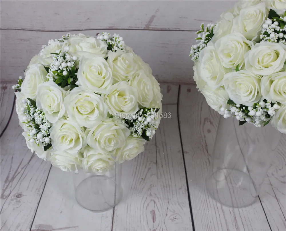 

SPR -high-grade-10pcs/lot wedding road lead artificial wedding table flower center flower ball decoration