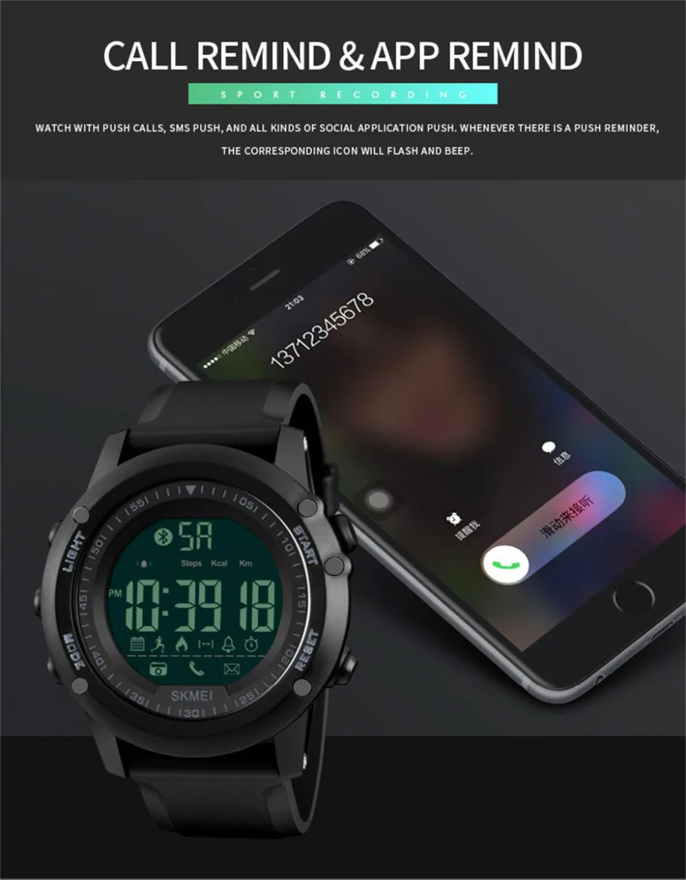 Часы Смарт часы reloj новые модные спортивные часы Шагомер Удаленная камера калорий Bluetooth Smartwatch reloj inteligente amazfit* A