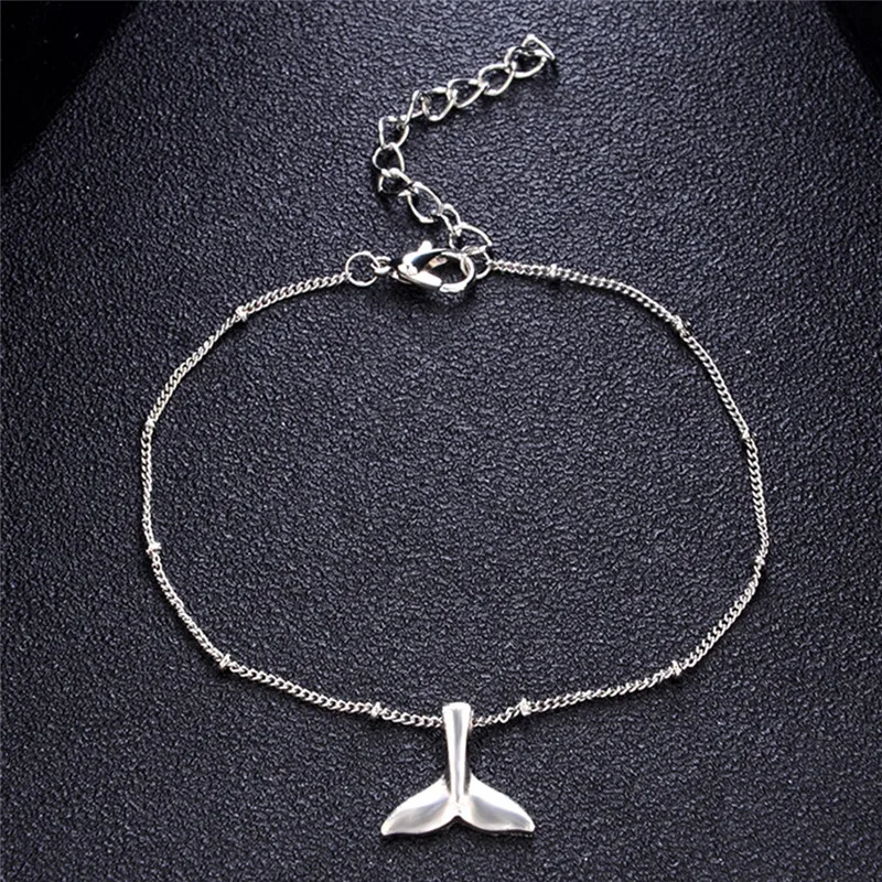 Retro Bohemian Silver Color Mermaid Fish Tail Anklets Women Carved Charm Barefoot Sandals Ankle Jewelry Mutlilayer Steampunk | Украшения и