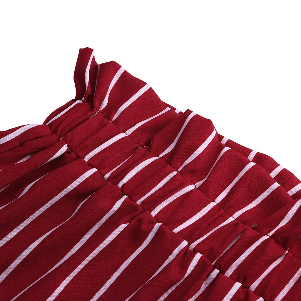 S-3XL Stripe Shorts Women Pocket High Waist Short Pants Plus Size Summer Fashion Leisure Ladies Drawstring Loose Beachwear | Женская