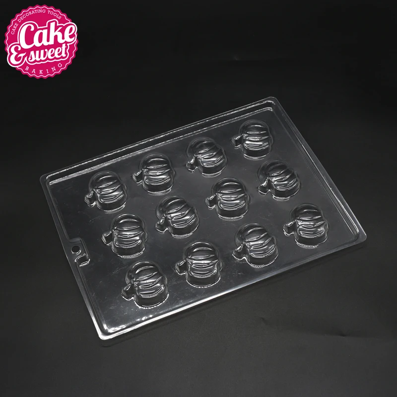 2 шт набор Тыква шоколадная форма Поликарбонат Хэллоуин DIY конфеты формы лоток