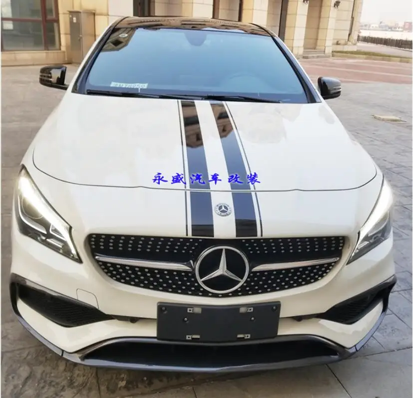 Автомобильный спойлер из углеродного волокна для переднего бампера для Benz W117 CLA200 CLA220 CLA260 CLA45 CLA-Class