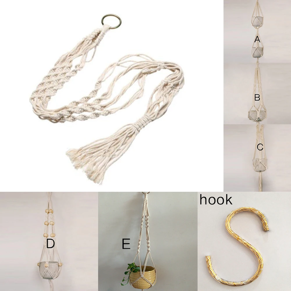 2019 Горячее предложение новый держатель для горшка Подвеска растений из макраме