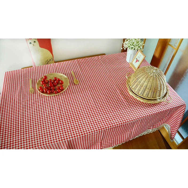 Pastoral Plaid Table cloths Hight quality Lace Printed tablecloths 9 Size available Elegant table cloth home party tischdecke | Дом и сад