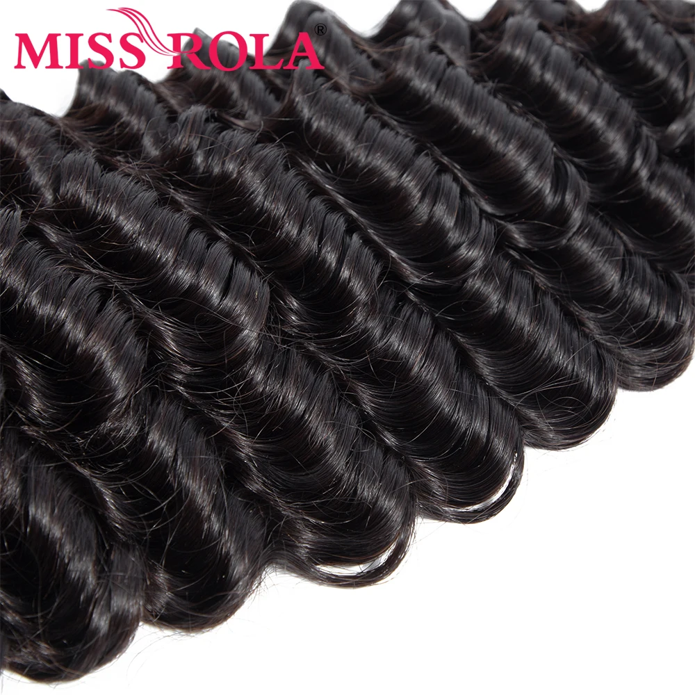 Miss Rola Hair Weave 3 шт. глубокая волна 8 26 дюймов перуанские накладные волосы пучки не