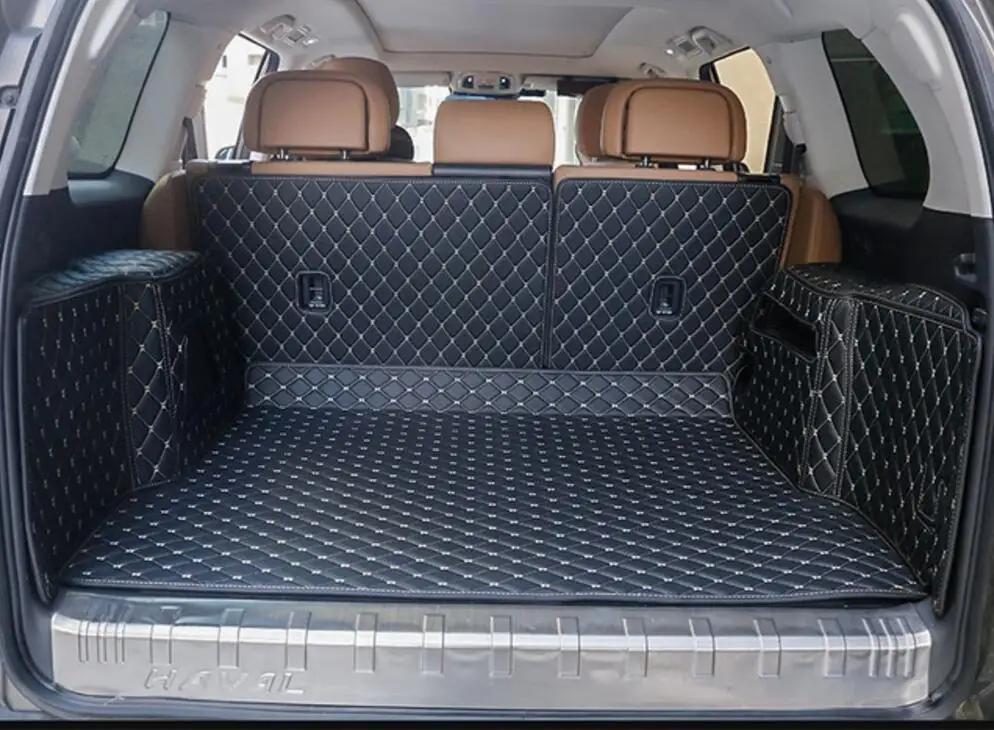 

fiber leather car trunk mat for great wall haval H9 2015 2016 2017 2018 2019 car accessories