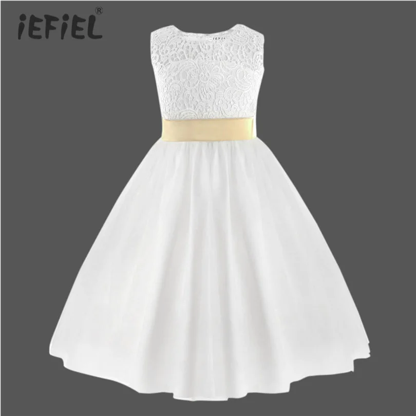 Великолепное детское платье принцессы с цветочным узором для девочек