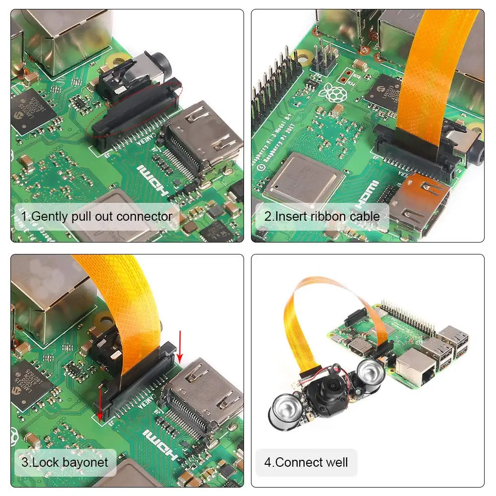 Raspberry pi 2 3 Model B + камера ночного видения Zero W 5 Мп OV5647 веб видео 1080p шт.