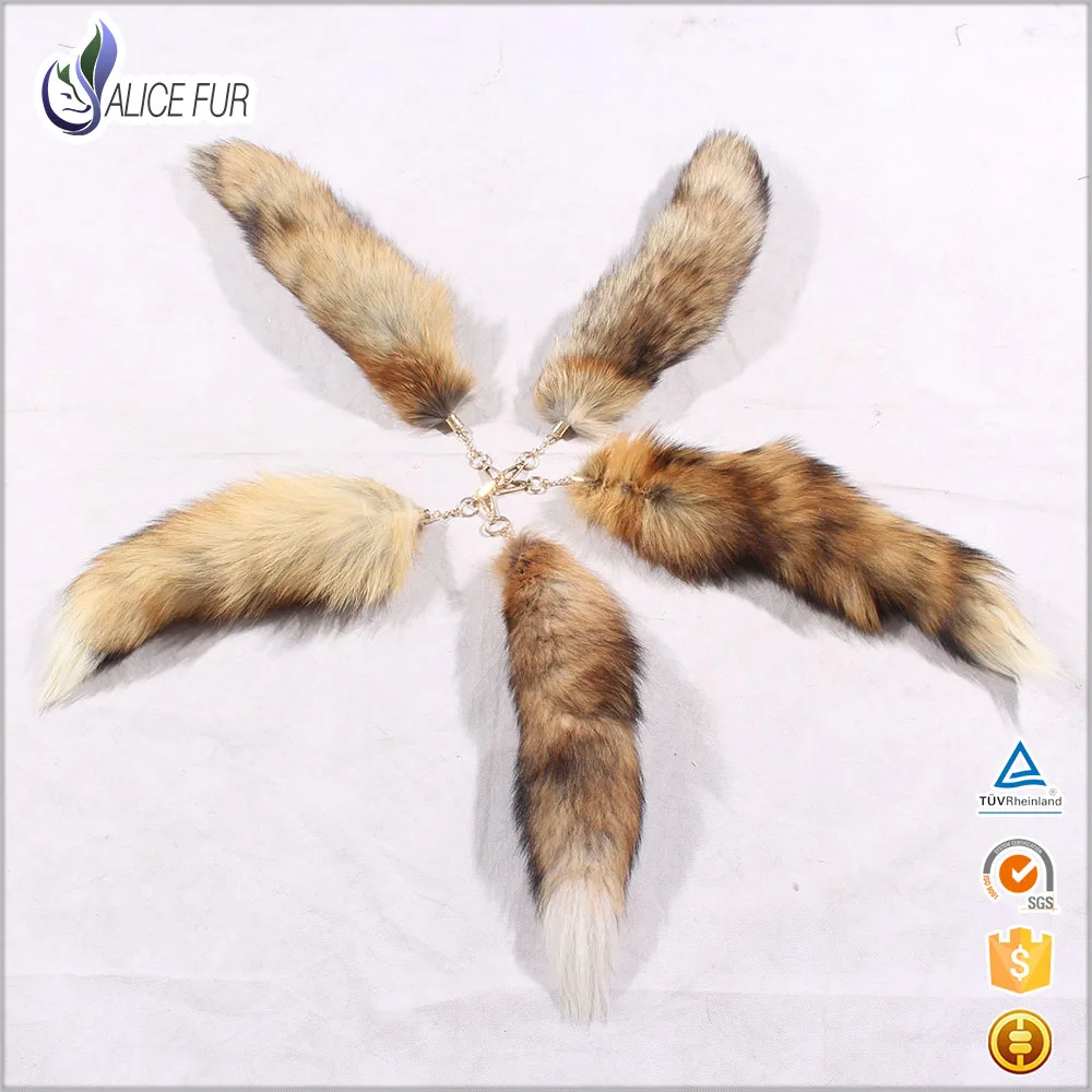 Alice Fur 100% оригинальная реальная красная фотография длина 45 см|keychain red|keychain tailkeychain