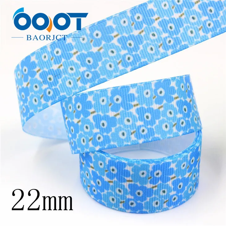 I-19321-667 OOOT BAORJCT I-19321-662 22 мм 10 ярдов Цветок термотрансферные печатные корсажные ленты, лук кепки DIY аксессуары украшения - Цвет: I-19321-667