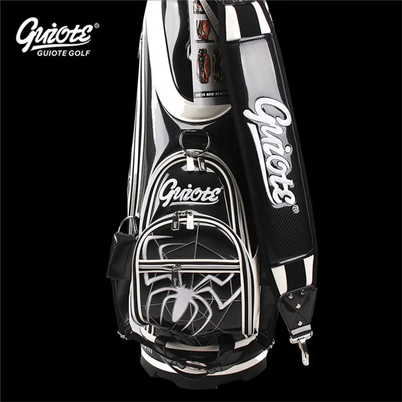 [4 цвета] Widow Maker Spider Golf Caddie сумка для клюшек PU кожаная сумка для гольфа с дождевиком 5-way для мужчин и женщин