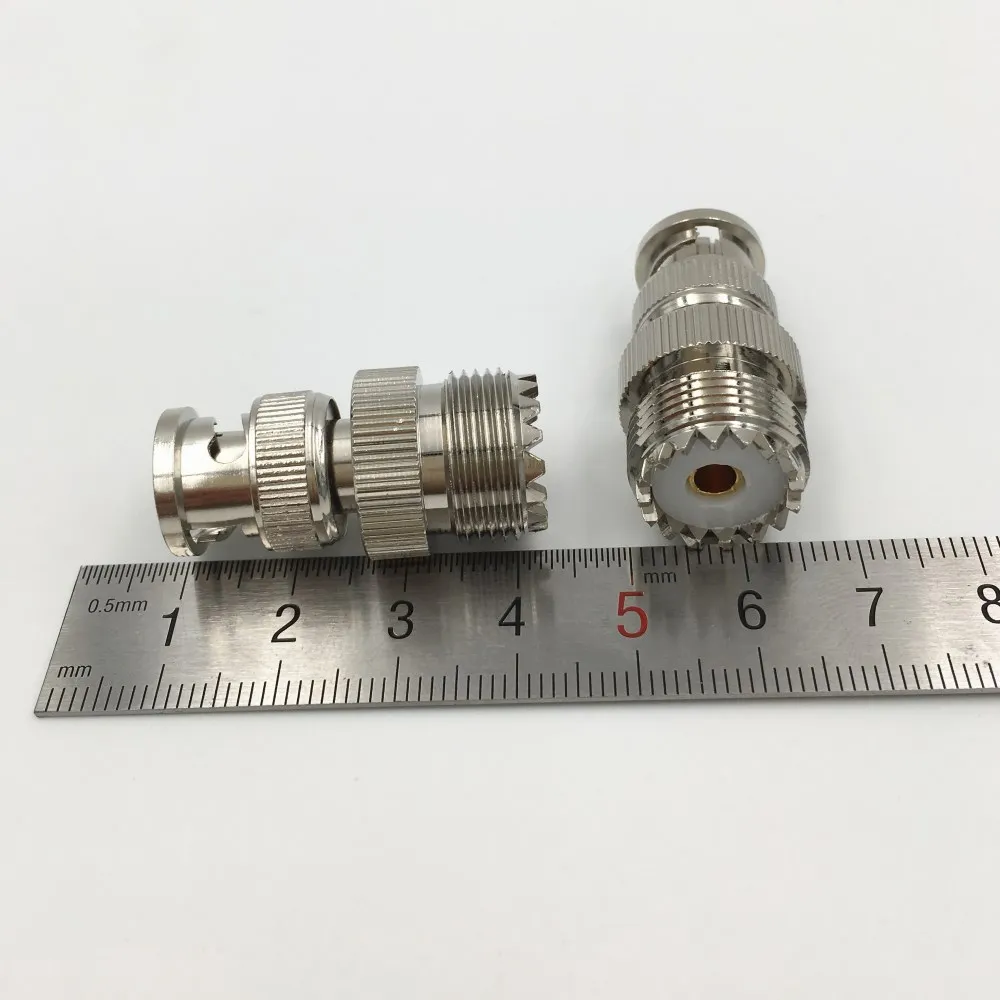 5 шт. латунь BNC штекер для UHF SO239 женский разъем прямой RF коаксиальный