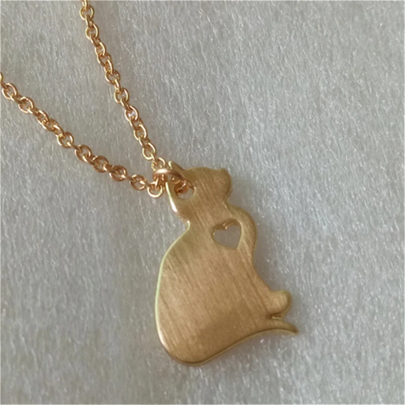 Ожерелье с маленькой кошкой в простом дизайне ювелирное изделие котенком милое