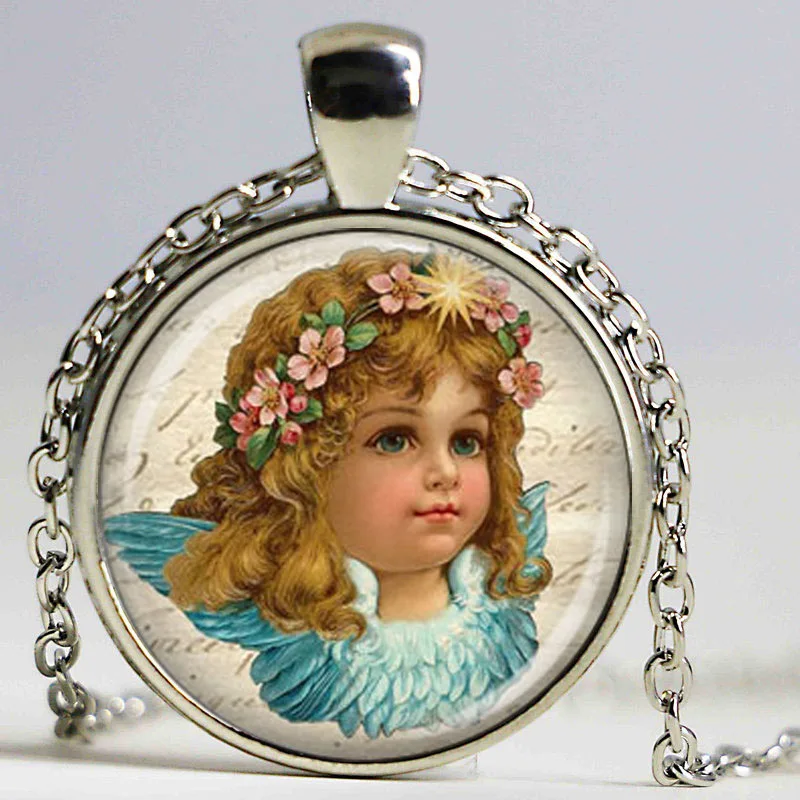 Ожерелье в стиле Анхеля Музыкальная подвеска с крыльями ангела религиозное