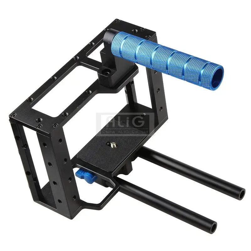 

Держатель для видеокамеры DSLR ручная клетка 15 мм стержень система 1/4 3/8 винт Штатив для 5D Mark II 5D3 60D слайд