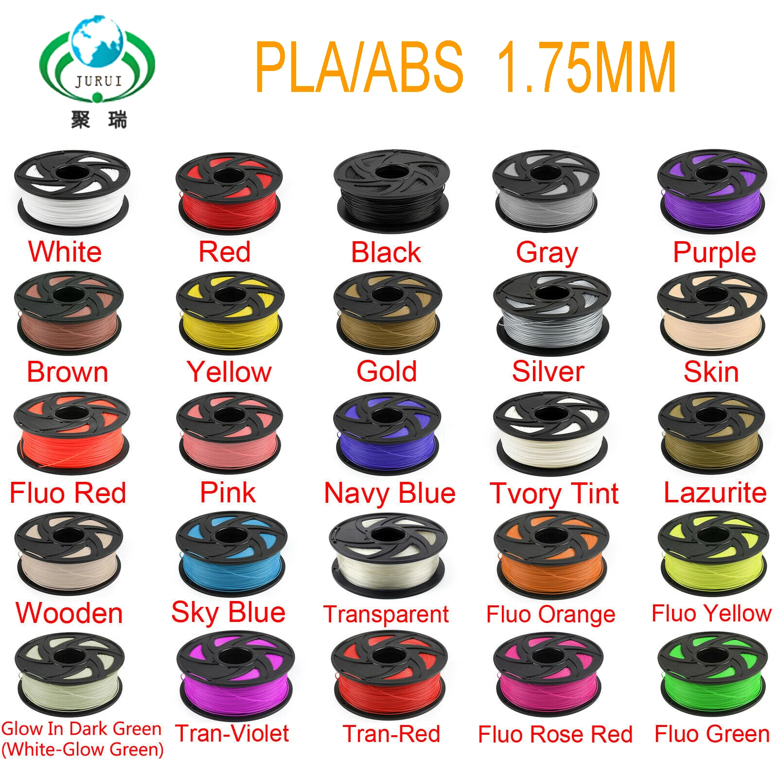 Нить PLA/ABS для 3d филамента 1 75 белая черная кг пластиковая катушка нить