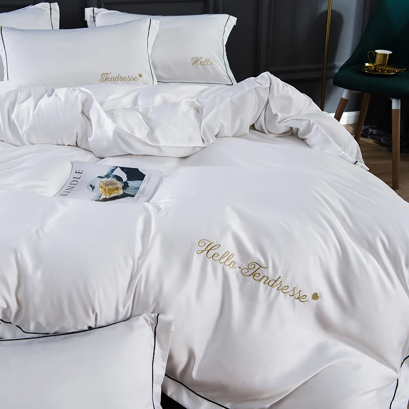 Роскошные Новые Модные постельные принадлежности 3 4 шт. летние пододеяльник