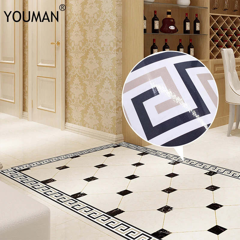 

Wallpaper Borders PVC Waterproof Vinyl Wall Stickers Home Decor Kitchen Bathroom Tiles Waist Line Self-Adhesive Wallpaper Walls