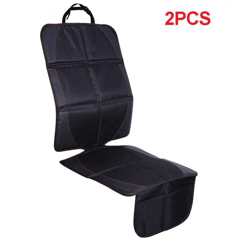 2 PCS Протектор для автомобильных сидений с самой плотной подкладкой, прочный с 2 большими карманами для удобного хранения, защита для детских автомобильных сидений - Название цвета: 2 PCS