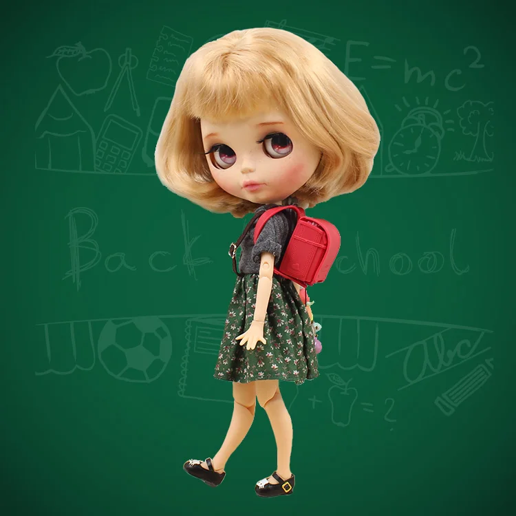 Миниатюрные 1:6 Куклы blythe сумка Школьный ранец для куклы licca Pullip рюкзак 1/6 сумка кукла аксессуары для Барби
