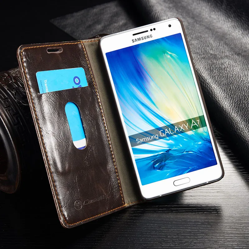 Роскошный флип чехол для Samsung Galaxy A5 2016 sm A510f/A5 2015 A500f из натуральной кожи кошелек с