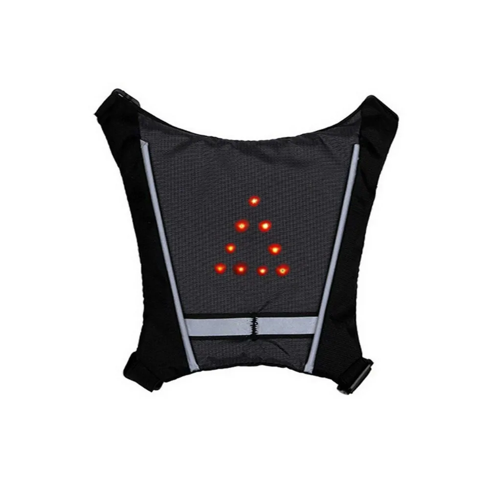 New LED Wireless Cycling Vest 20L MTB Bike Bag Safety LED Turn Signal Light Vest Bicycle Reflective Warning Vests With Remo